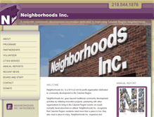 Tablet Screenshot of neighborhoodsinc.com